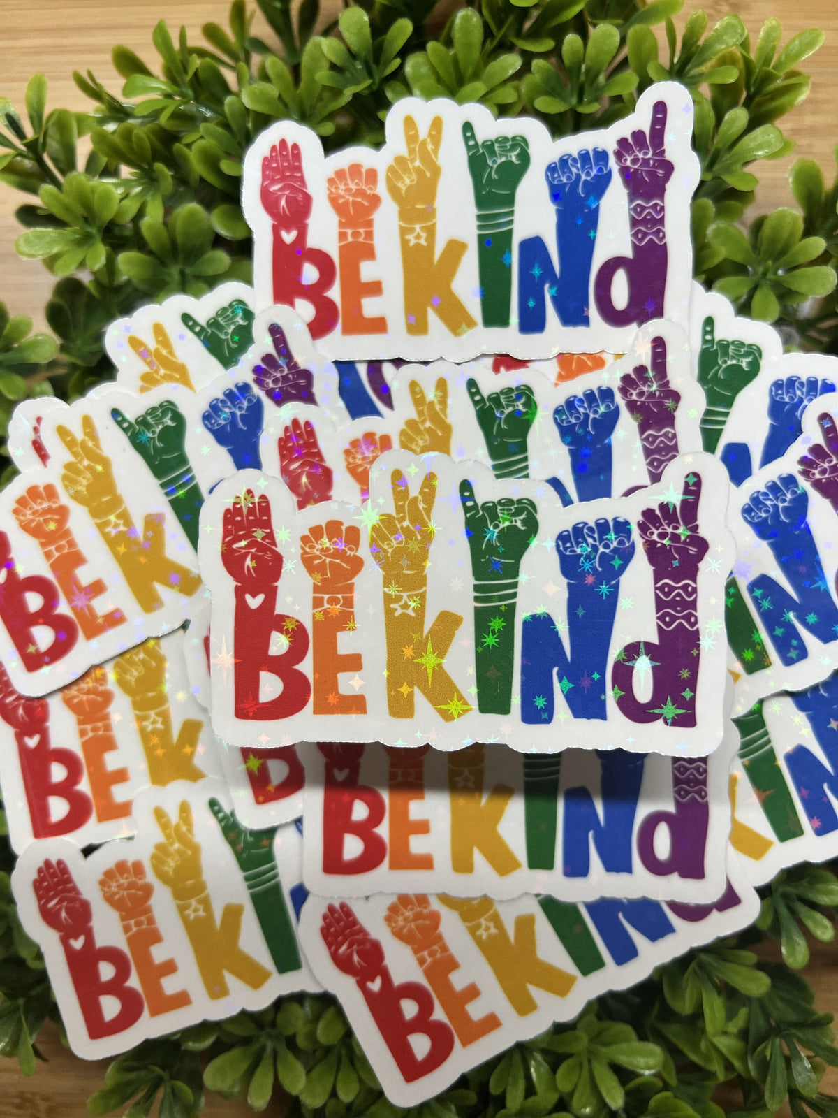 Be Kind Sticker | Colorful Kindness Vinyl Sticker | Positive Mental Health Waterproof Decal Rainbow Sticker