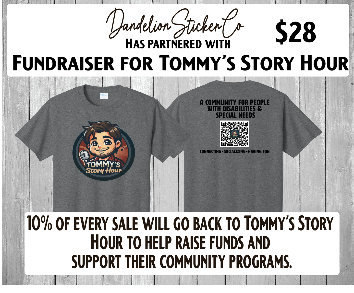 Tommy’s Story Hour Fundraiser Shirt