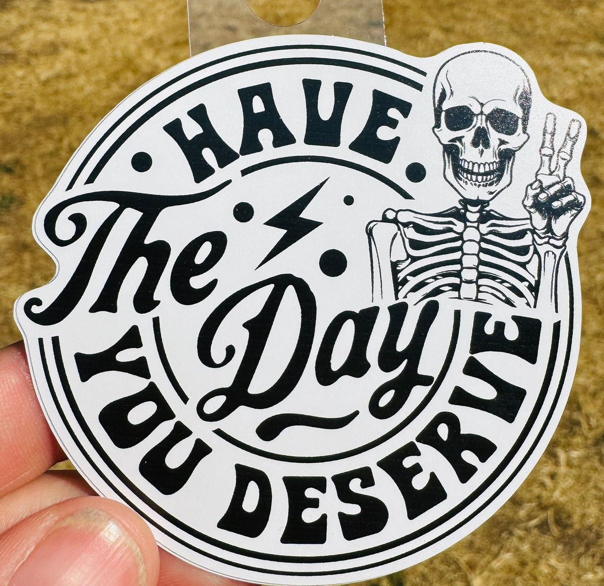 Have the Day You Deserve Sticker