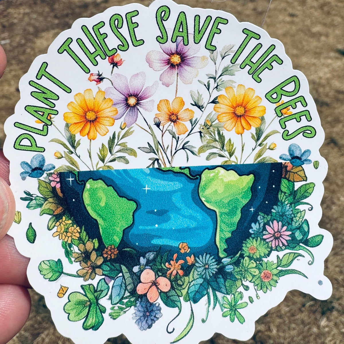 Plant These Save the Bees Sticker