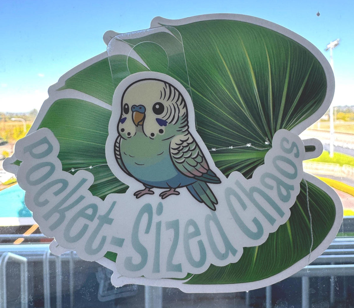 Emotional Support Budgie Sticker | Cute Parakeet Sticker | Funny Bird Lover Gift | Budgie Decal | Parrot Sticker